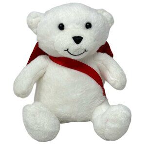 Hallmark Cupid White Bear Plush Red Wings Valentine's Day Stuffed Animal 7 Inch